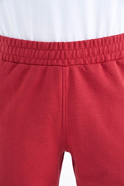 Tommylife Wholesale Ryan Standard Fit Basic Men's Shorts 81239 Red - Thumbnail