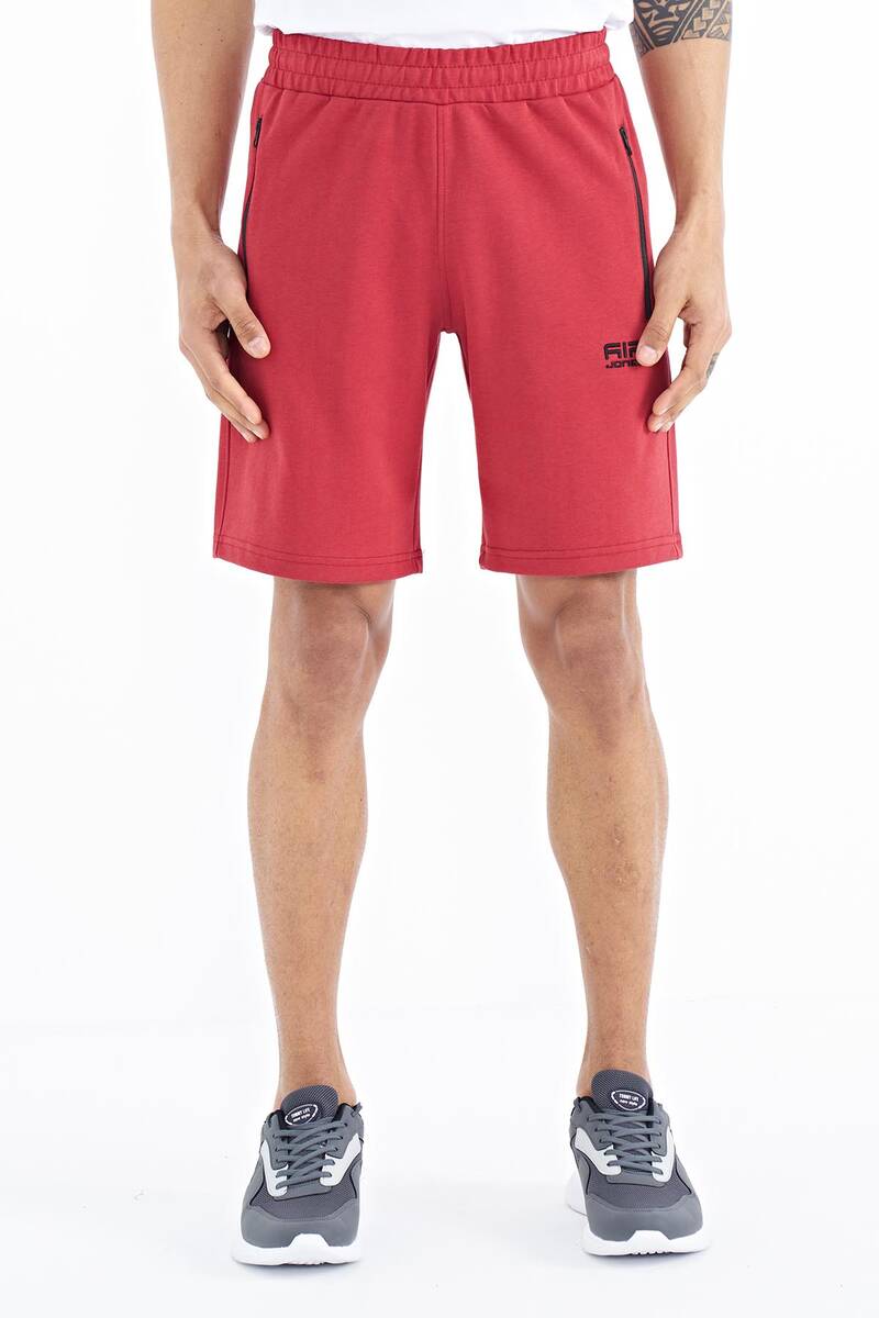TOMMYLIFE - Tommylife Wholesale Ryan Standard Fit Basic Men's Shorts 81239 Red