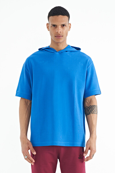 Tommylife Wholesale Saxe Hoodie Oversize Men's T-shirt - 88179 - Thumbnail