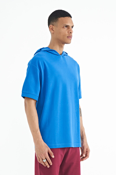 Tommylife Wholesale Saxe Hoodie Oversize Men's T-shirt - 88179 - Thumbnail