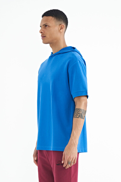 Tommylife Wholesale Saxe Hoodie Oversize Men's T-shirt - 88179 - Thumbnail