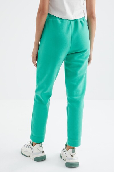 Tommylife Wholesale Sea Green High Waisted Comfy Pocket Women's Fleece Sweatpants - 94623 - Thumbnail