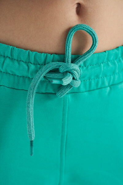Tommylife Wholesale Sea Green Laced Girls Sweatpants - 75124 - Thumbnail