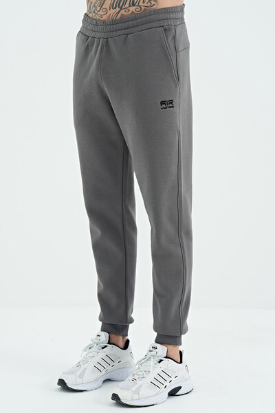 Tommylife Wholesale Sean Standard Fit Jogger Men's Sweatpants 84928 Dark Gray - Thumbnail