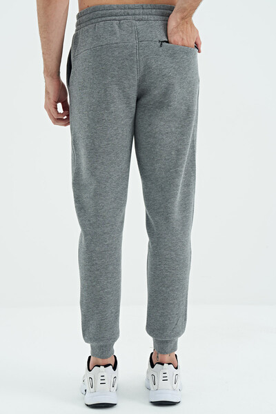 Tommylife Wholesale Sean Standard Fit Jogger Men's Sweatpants 84928 Gray Melange - Thumbnail