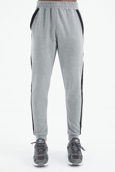 Tommylife Wholesale Seth Standard Fit Men's Jogger Sweatpants 82117 Gray Melange - Thumbnail