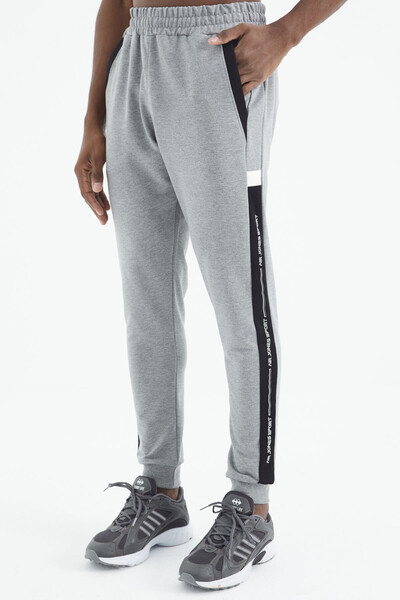 Tommylife Wholesale Seth Standard Fit Men's Jogger Sweatpants 82117 Gray Melange - Thumbnail