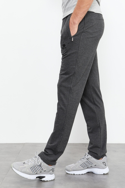 Tommylife Wholesale Slim Fit Classic Leg Men's Sweatpants 84669 Anthracite Melange - Thumbnail