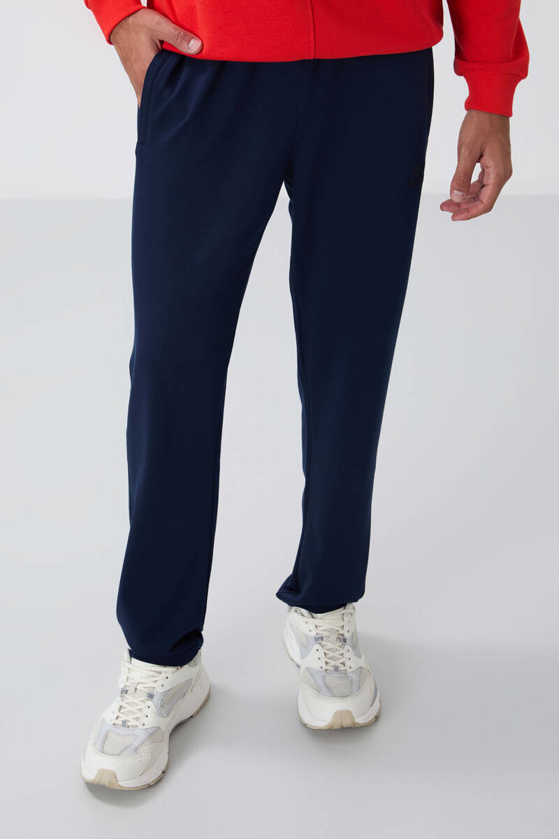 TOMMYLIFE - Tommylife Wholesale Slim Fit Classic Leg Men's Sweatpants 84669 Indigo