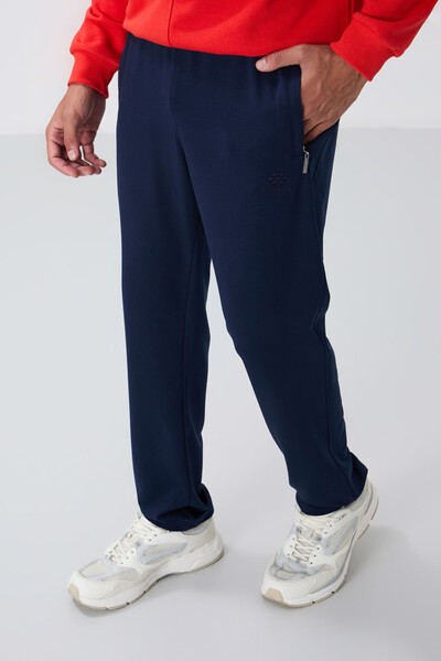 Tommylife Wholesale Slim Fit Classic Leg Men's Sweatpants 84669 Indigo - Thumbnail