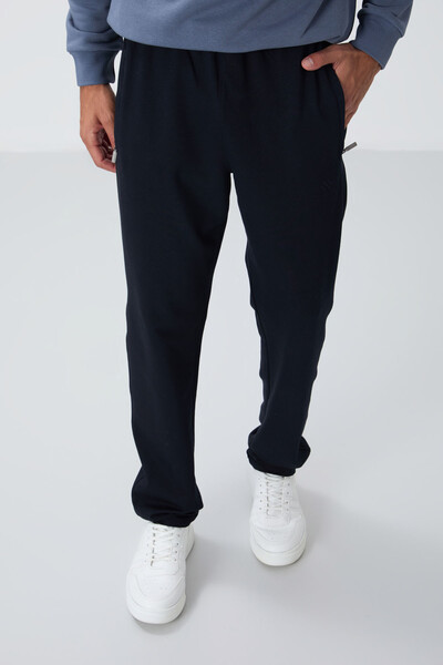 Tommylife Wholesale Slim Fit Classic Leg Men's Sweatpants 84669 Navy Blue - Thumbnail