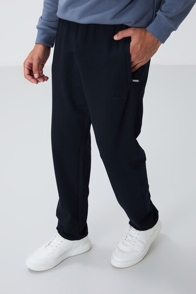 Tommylife Wholesale Slim Fit Classic Leg Men's Sweatpants 84669 Navy Blue - Thumbnail