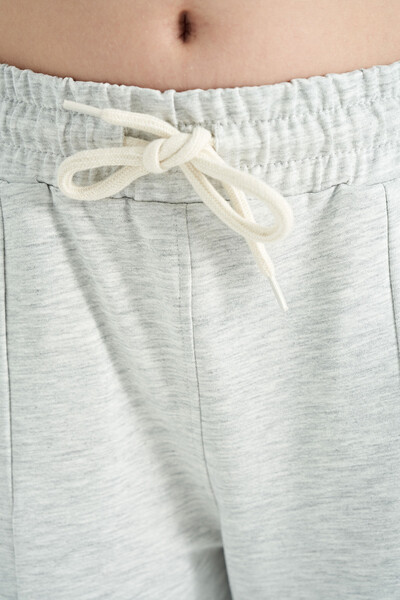 Tommylife Wholesale Snow Marl Laced Comfy Girls Sweatpants - 75121 - Thumbnail