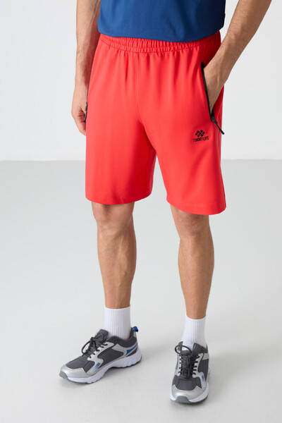 TOMMYLIFE - Tommylife Wholesale Standard Fit Basic Men's Shorts 81136 Fiesta