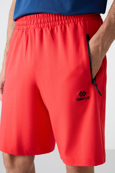 Tommylife Wholesale Standard Fit Basic Men's Shorts 81136 Fiesta - Thumbnail