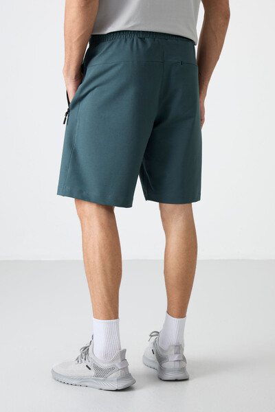 Tommylife Wholesale Standard Fit Basic Men's Shorts 81136 Forest Green - 6