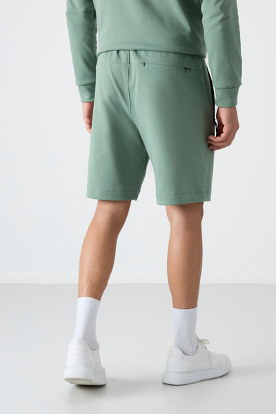 Tommylife Wholesale Standard Fit Basic Men's Shorts 81136 Light Green - 7