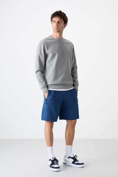 Tommylife Wholesale Standard Fit Basic Men's Shorts 81136 Parliament - Thumbnail