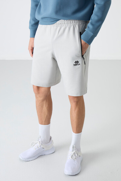 TOMMYLIFE - Tommylife Wholesale Standard Fit Basic Men's Shorts 81136 Stone