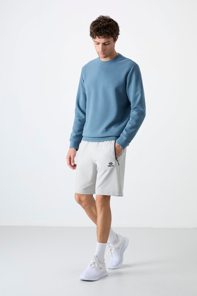 Tommylife Wholesale Standard Fit Basic Men's Shorts 81136 Stone - Thumbnail