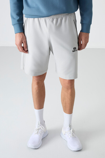 Tommylife Wholesale Standard Fit Basic Men's Shorts 81136 Stone - Thumbnail