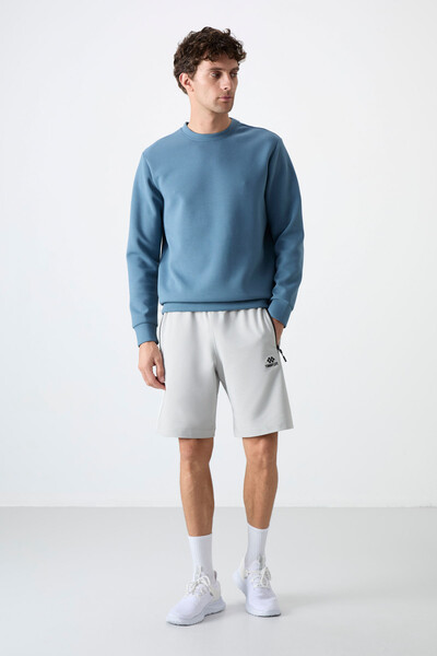 Tommylife Wholesale Standard Fit Basic Men's Shorts 81136 Stone - Thumbnail