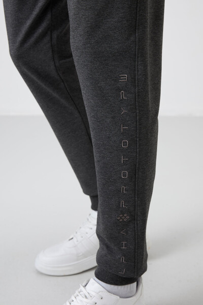 Tommylife Wholesale Standard Fit Jogger Men's Sweatpants 82133 Anthracite Melange - Thumbnail