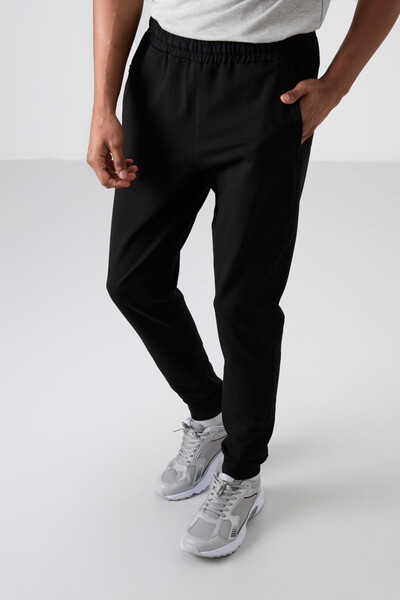 Tommylife Wholesale Standard Fit Jogger Men's Sweatpants 82133 Black - Thumbnail