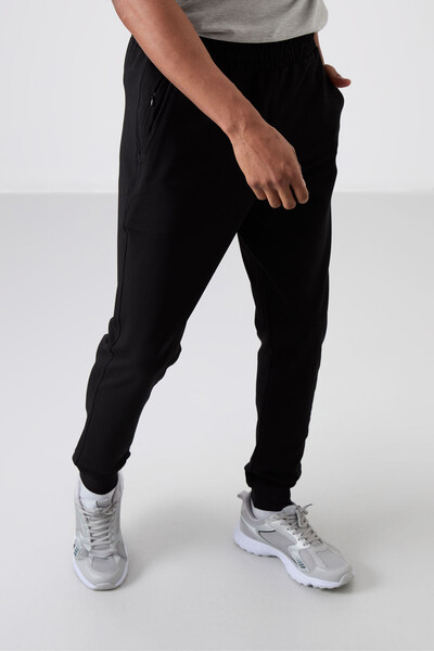 Tommylife Wholesale Standard Fit Jogger Men's Sweatpants 82133 Black - Thumbnail