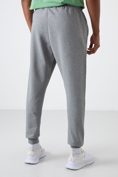 Tommylife Wholesale Standard Fit Jogger Men's Sweatpants 82133 Gray Melange - Thumbnail