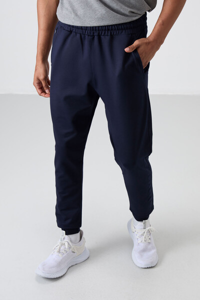 Tommylife Wholesale Standard Fit Jogger Men's Sweatpants 82133 Indigo - Thumbnail