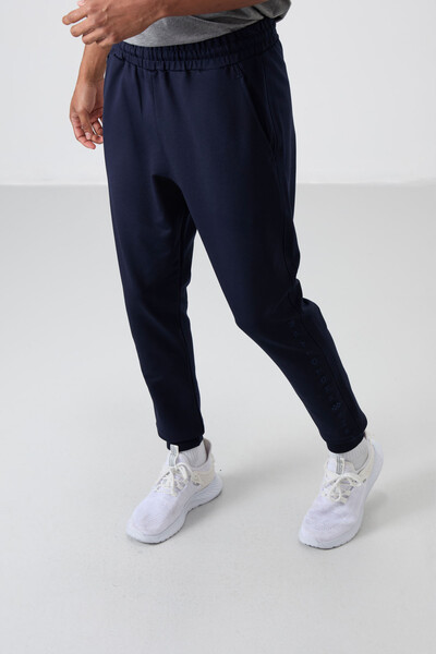 Tommylife Wholesale Standard Fit Jogger Men's Sweatpants 82133 Indigo - Thumbnail