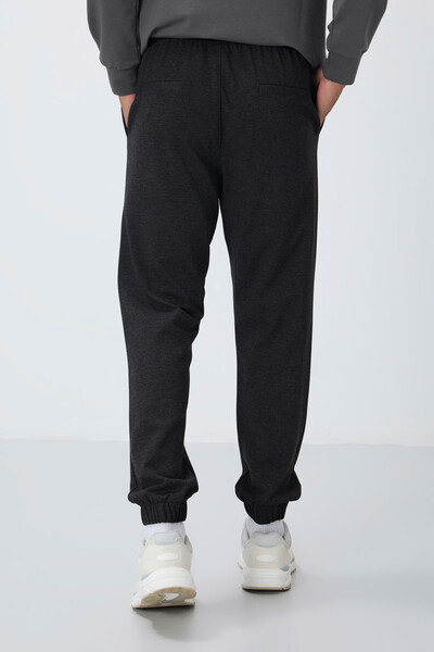 Tommylife Wholesale Standard Fit Jogger Men's Sweatpants 82156 Anthracite Melange - Thumbnail