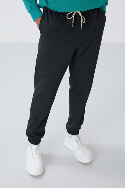 Tommylife Wholesale Standard Fit Jogger Men's Sweatpants 82156 Dark Gray - Thumbnail