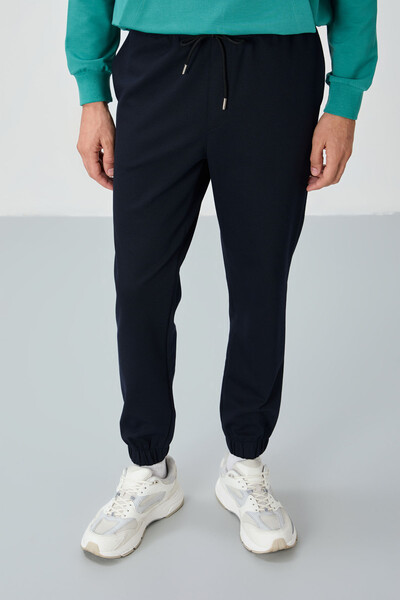 Tommylife Wholesale Standard Fit Jogger Men's Sweatpants 82156 Navy Blue - Thumbnail