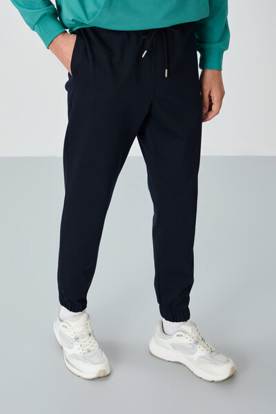 Tommylife Wholesale Standard Fit Jogger Men's Sweatpants 82156 Navy Blue - Thumbnail