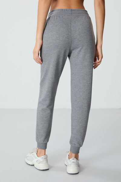 Tommylife Wholesale Standard Fit Jogger Women's Sweatpants 94660 Gray Melange - Thumbnail