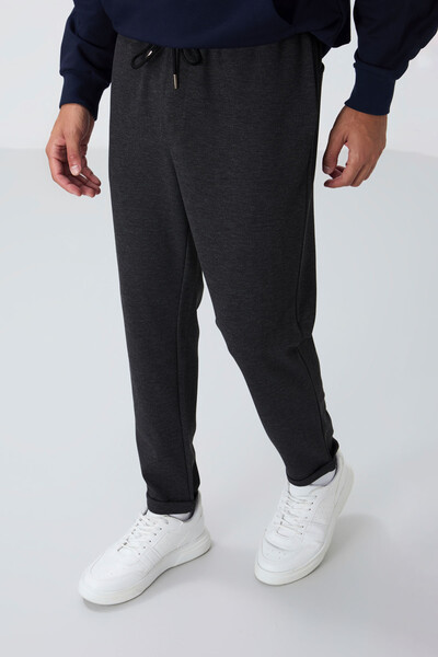 Tommylife Wholesale Standard Fit Men's Sweatpants 82154 Anthracite Melange - Thumbnail