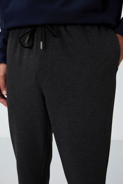 Tommylife Wholesale Standard Fit Men's Sweatpants 82154 Anthracite Melange - Thumbnail