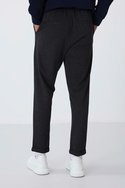 Tommylife Wholesale Standard Fit Men's Sweatpants 82154 Anthracite Melange - Thumbnail