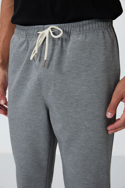 Tommylife Wholesale Standard Fit Men's Sweatpants 82154 Gray Melange - Thumbnail