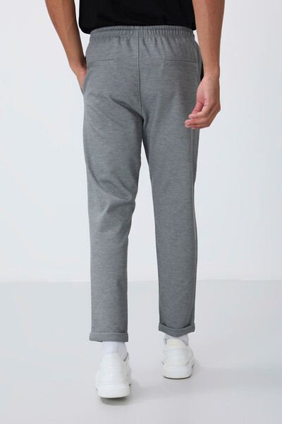 Tommylife Wholesale Standard Fit Men's Sweatpants 82154 Gray Melange - Thumbnail