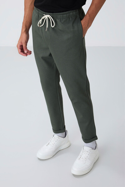 Tommylife Wholesale Standard Fit Men's Sweatpants 82154 Khaki - Thumbnail