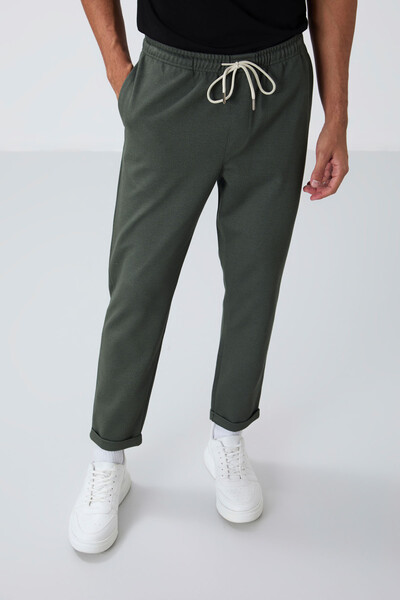 Tommylife Wholesale Standard Fit Men's Sweatpants 82154 Khaki - Thumbnail