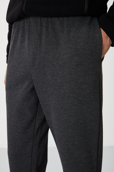 Tommylife Wholesale Standard Fit Men's Sweatpants 82155 Anthracite Melange - Thumbnail