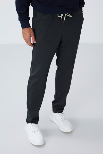 Tommylife Wholesale Standard Fit Men's Sweatpants 82155 Dark Gray - Thumbnail