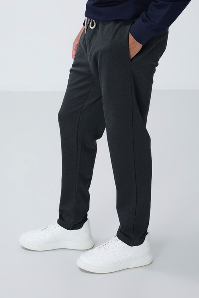 Tommylife Wholesale Standard Fit Men's Sweatpants 82155 Dark Gray - Thumbnail