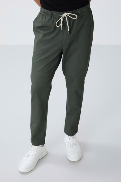 Tommylife Wholesale Standard Fit Men's Sweatpants 82155 Khaki - Thumbnail