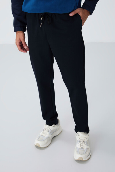 Tommylife Wholesale Standard Fit Men's Sweatpants 82155 Navy Blue - Thumbnail