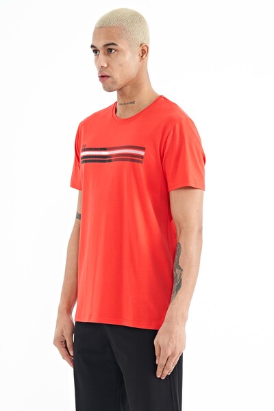 Tommylife Wholesale Stew Crew Neck Standard Fit Printed Men's T-Shirt 88229 Fiesta - Thumbnail